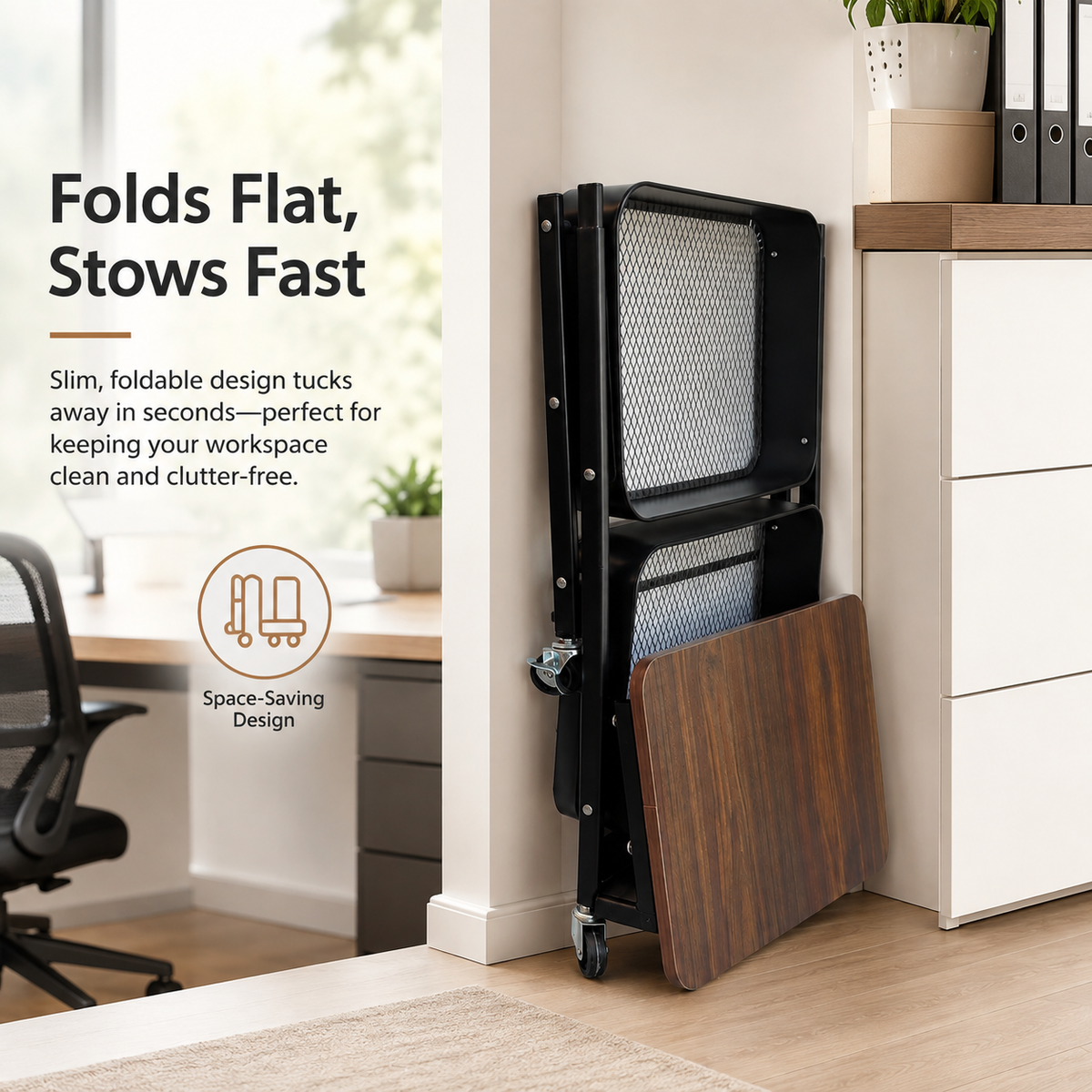 Three-tier roller trolley side table